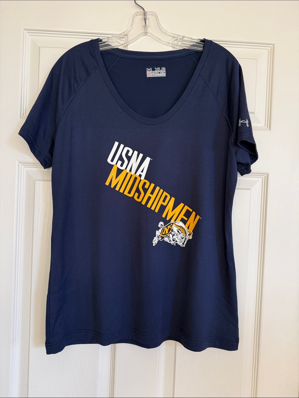 Under Armour Navy USNA Midshipmen Diagonal Graphic Tee
